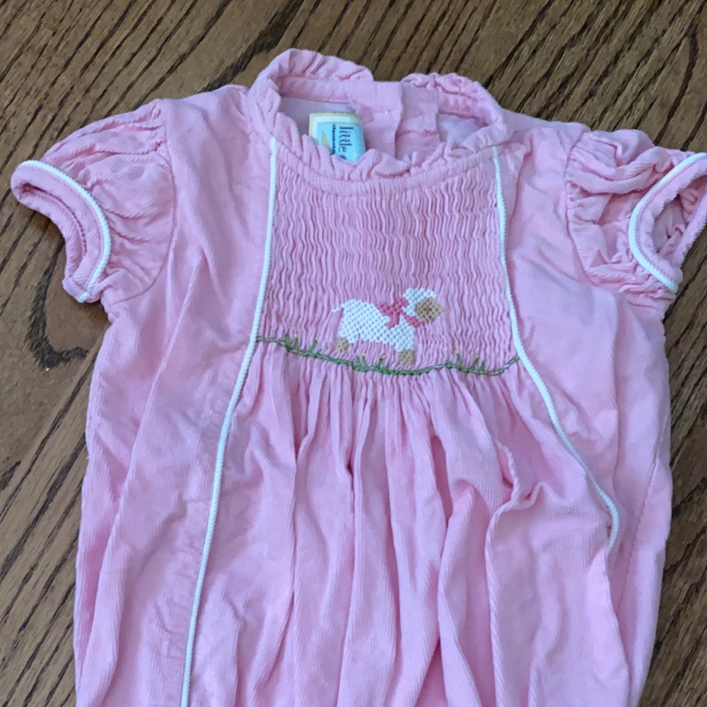 Little English pink Corduroy bubble